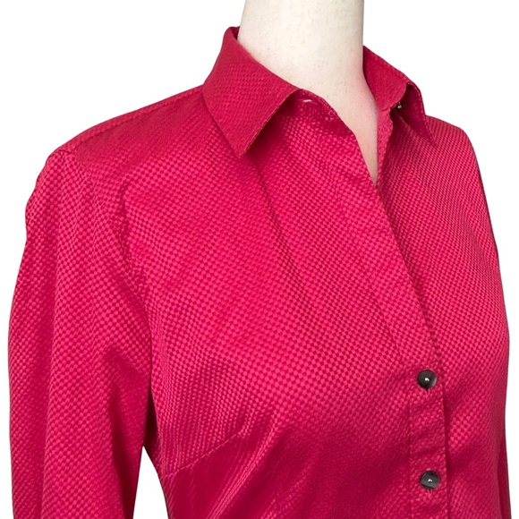 Banana Republic 100% Cotton Tailored Button Down Point Collar Shirt - XS - Pink - Picture 4 of 16
